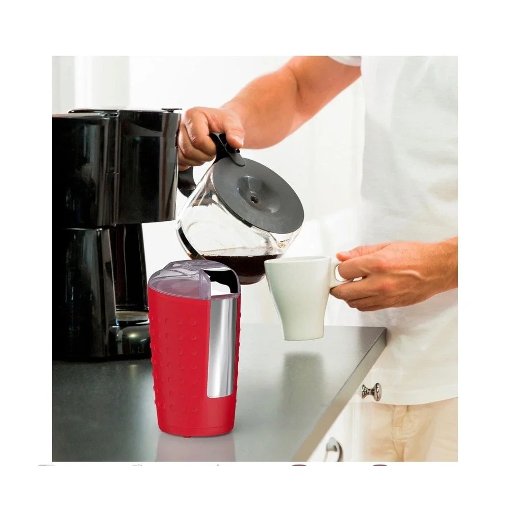 Vremi‎ Electric Coffee Grinder Red Stainless Steel Blade 150W VRM010080N